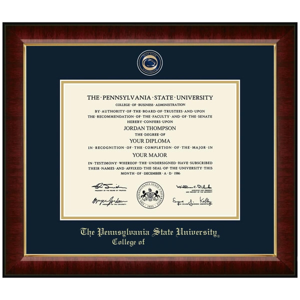 #113 College of… diploma frame Masterpiece Medallion in Murano (Cherry)